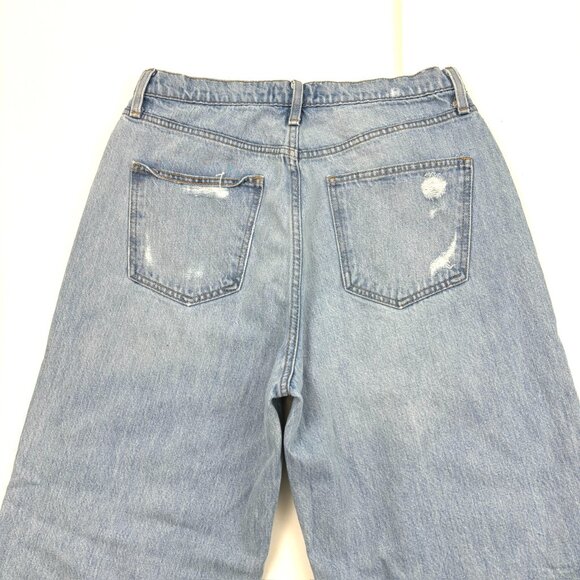 Forever 21 Distressed Wide Leg Women's size 29 Light Blue Denim Jeans - Picture 4 of 4